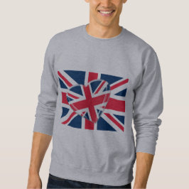 Sweatshirt Art désinvolte de drapeau et de coeur d'Union Jack