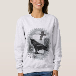 Sweatshirt Art gothique du Corbeau victorien Imaginaire