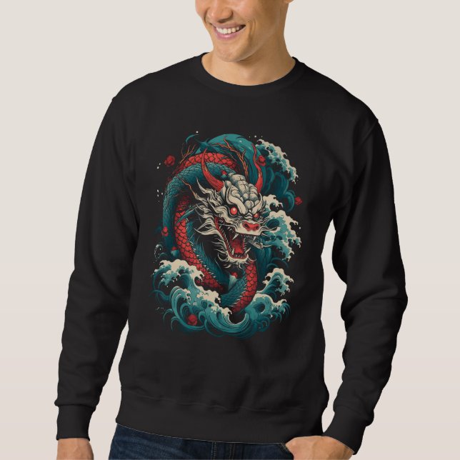 Sweatshirt Art japonais Dragon Tattoo Irezumi Art japonais Gr (Devant)