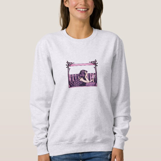 Sweatshirt Art Nouveau Vintage reader (Devant)