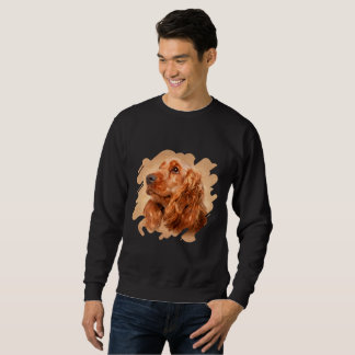 Sweatshirt Art numérique anglais de chien de cocker