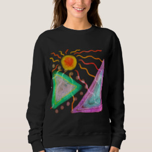 Sweatshirt Art original Sun Abstrait à porter
