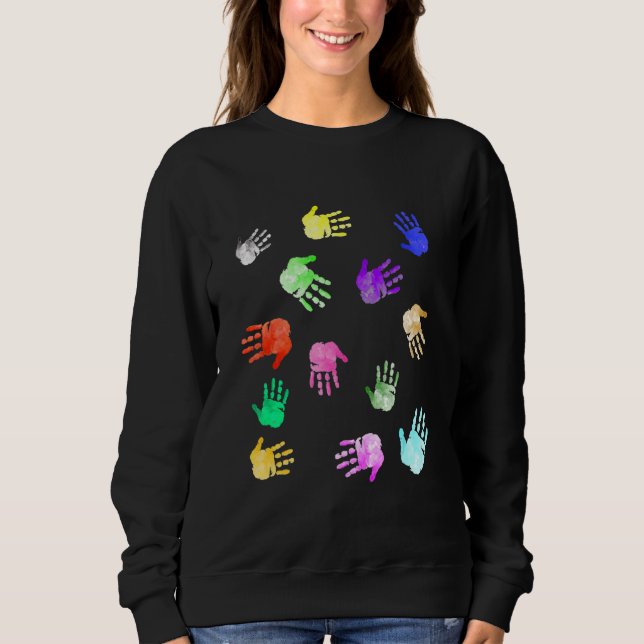 Sweatshirt Artiste Créateur Aquarelle Professeurs d'empreinte (Devant)