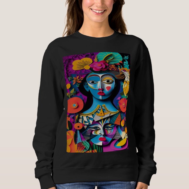 Sweatshirt Artistic Paper cut collage Aesthetic Fairy Tale Fa (Devant)