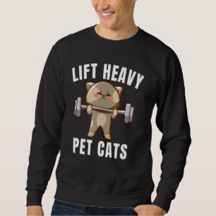 Sweatshirt Ascenseur Lourds Pet Cats Drôle Gym Entraînement P
