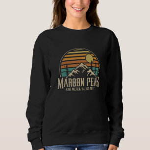 Sweatshirt Ascension Colorado Randonnée Montagne Maroon Peak