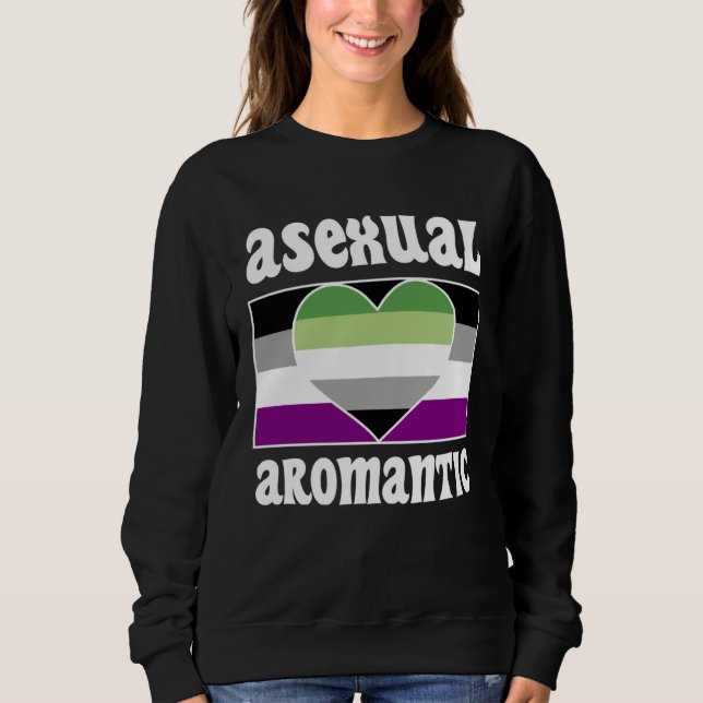 Sweatshirt Asexual Aromantic Pride Flag Cute  Ace Aesthetic (Devant)