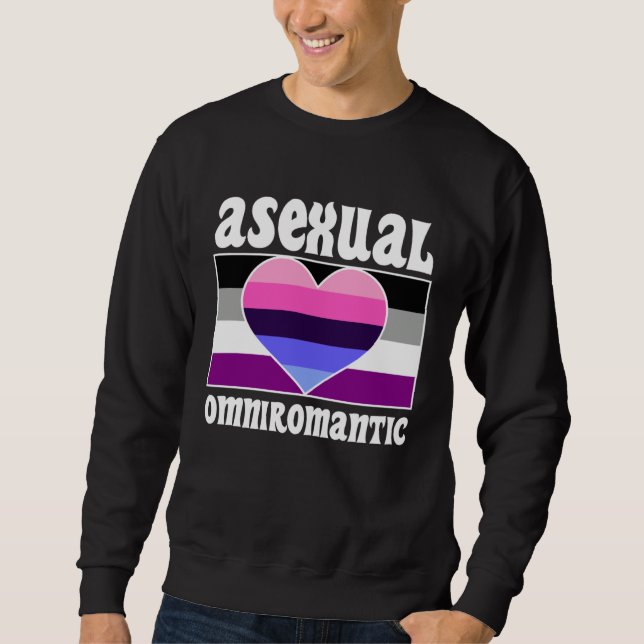 Sweatshirt Asexual Omniromantic Pride Flag Cute  Ace Aestheti (Devant)