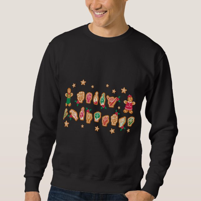 Sweatshirt ASL Christmas American Sign Language Gingpain H (Devant)