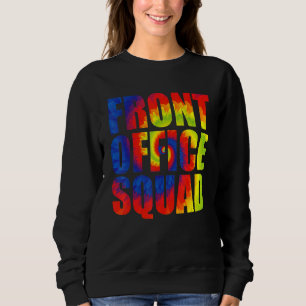Sweatshirt Assistant Administratif Tie Dye Arc-en-ciel Avant