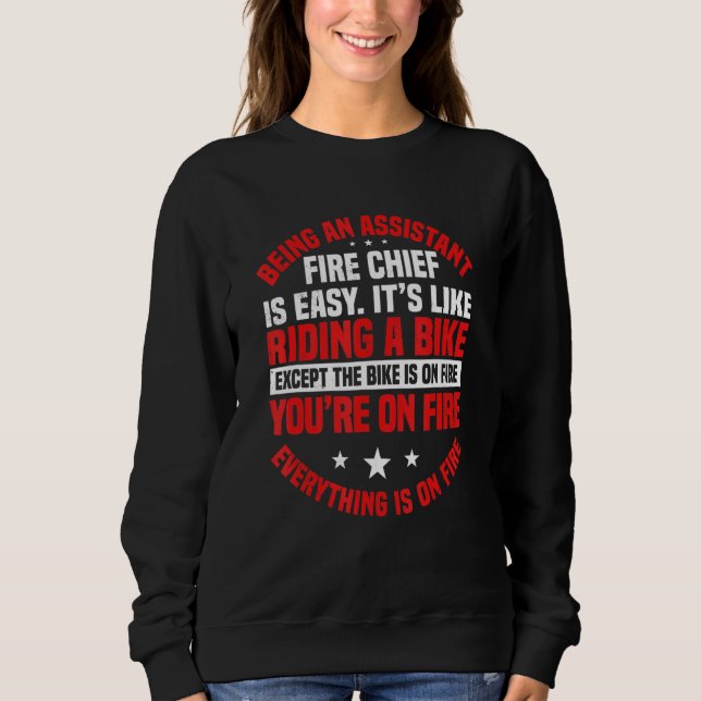 Sweatshirt Assistant Fire Chief Commanding Officer Riding Bik (Devant)