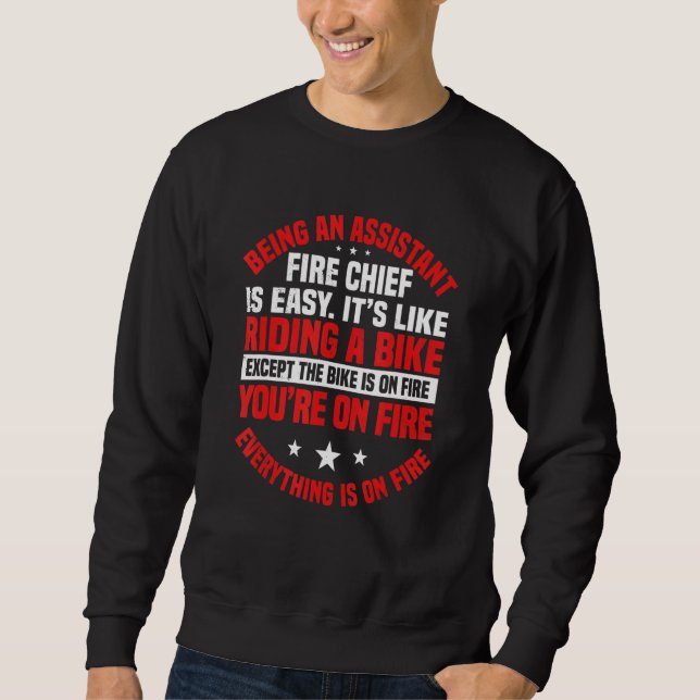 Sweatshirt Assistant Fire Chief Commanding Officer Riding Bik (Devant)