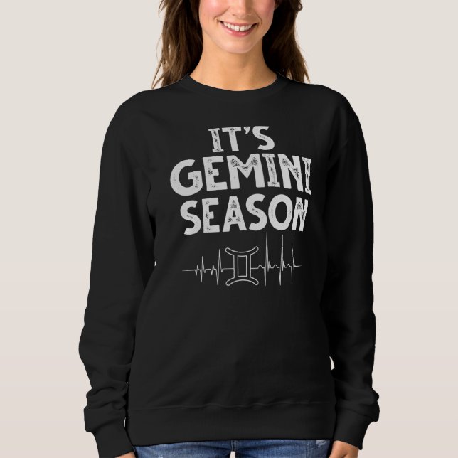 Sweatshirt Astrologie Mai Ou Juin Anniversaire Zodiac Signal  (Devant)