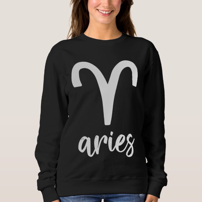 Sweatshirt Astrology Aries Zodiac (Devant)