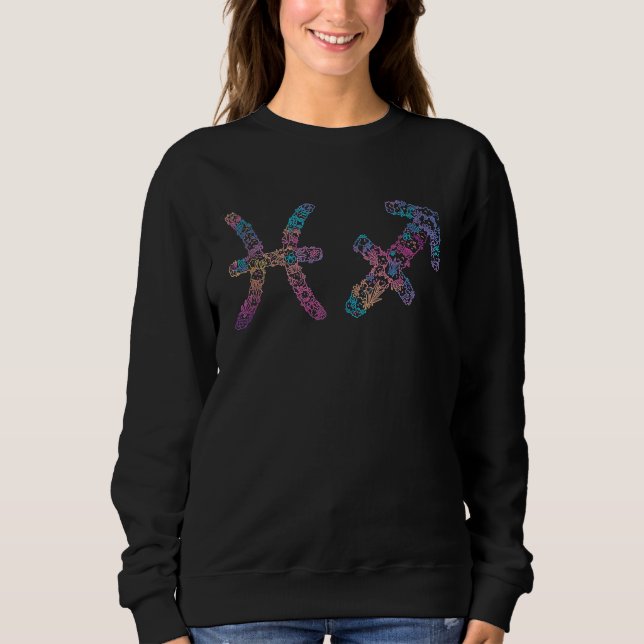 Sweatshirt Astrology Horoscope Zodiac Signs Gemini and Sagitt (Devant)