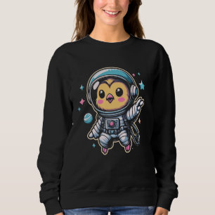 Sweatshirt Astronaut de poulets Espace Galaxie ferme volaille