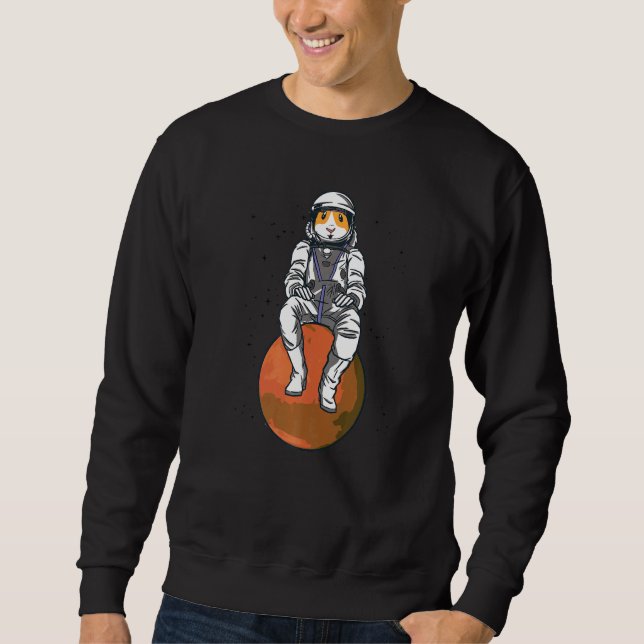 Sweatshirt Astronaut Pig Graphic Guinea Pig Owner Pet Cavy An (Devant)
