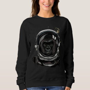 Sweatshirt Astronaute Gorille Visage Espace Extérieur Singe A