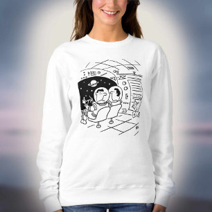 Sweatshirt Astronaute surpris de voir le courrier livré