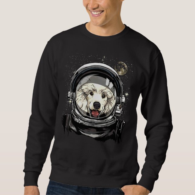Sweatshirt Astronomie de l'exploration spatiale par un chien  (Devant)