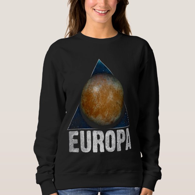 Sweatshirt Astronomie du système solaire Europa Moon Jupiter  (Devant)
