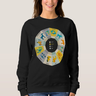 Sweatshirt Astronomie Zodiac Wheel Astrologie Horoscope Femme