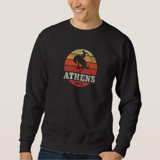 Sweatshirt Athènes TX Pays Vintage Western Retro