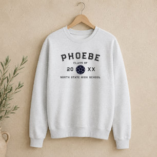 Sweatshirt Athlète de fin d'études personnalisé avec lettre u