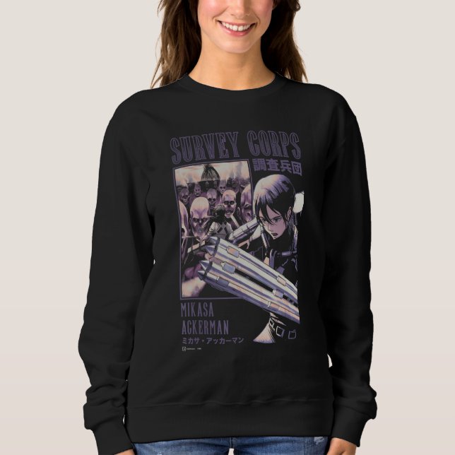 Sweatshirt Attack on Titan Mikasa Ackerman Survey Corps Epic  (Devant)