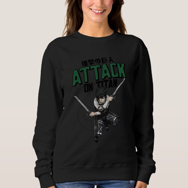 Sweatshirt Attack on Titan Season 4 Mikasa with Title (Devant)