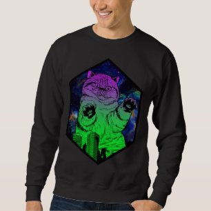 Sweatshirt Attaques de catzilla géante Monster Cat Skyline