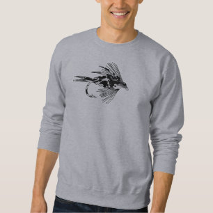 Sweatshirt Attrait noir de pêche de mouche de Camo