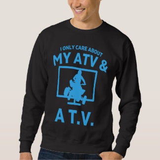 Sweatshirt ATV Quad Bike Off Road Television TV Watcher Mens