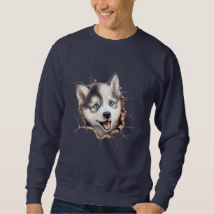 Sweatshirt Au-delà de la barrière : le joueur d'un chiot Husk