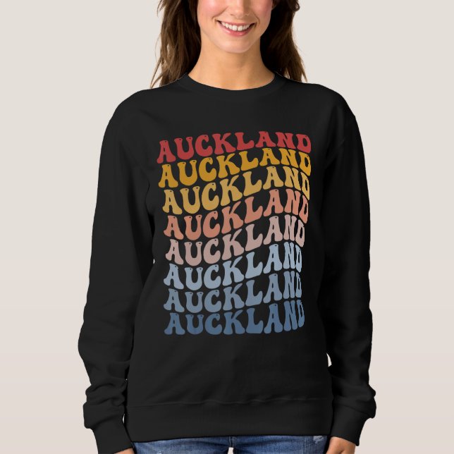 Sweatshirt Auckland City Groovy Retro (Devant)