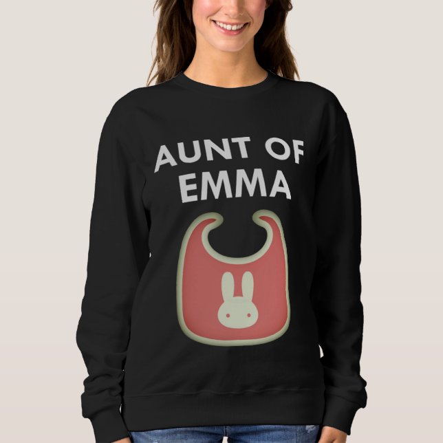 Sweatshirt Aunt Baby Emma Newborn Girl Individual (Devant)