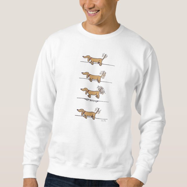 Sweatshirt aus fliegender Dackel (Vorderseite)