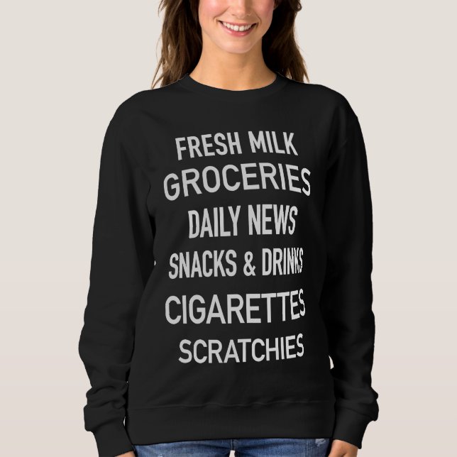 Sweatshirt Australian Milk Bar bodega Corner Store advertisem (Devant)