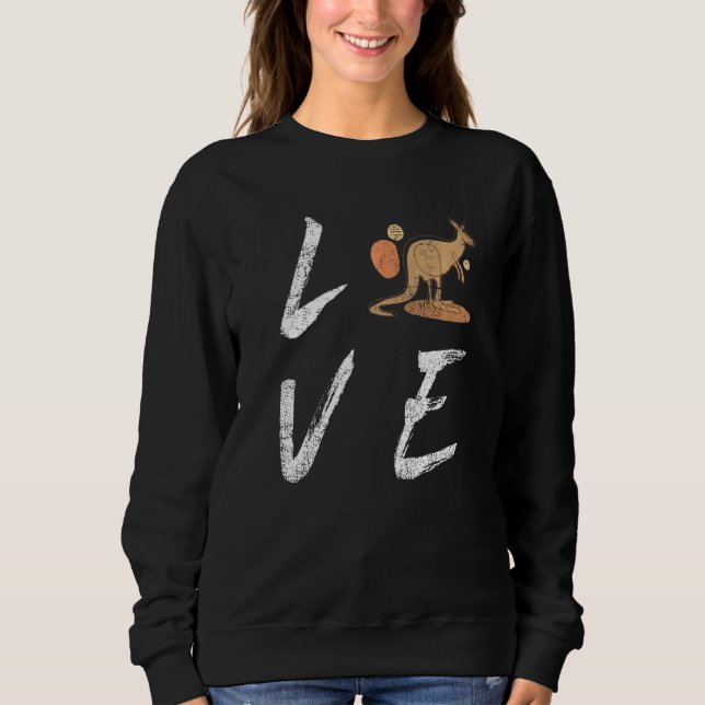 Sweatshirt Australie Love Kangaroo Straya Outback Sydney Mel (Devant)