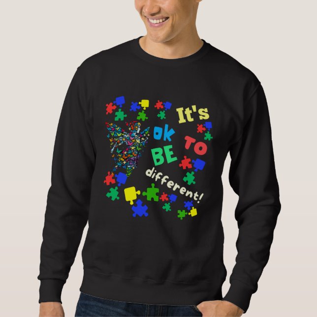 Sweatshirt Autism Awareness Acceptance Fairy Its Ok To Be Dif (Devant)