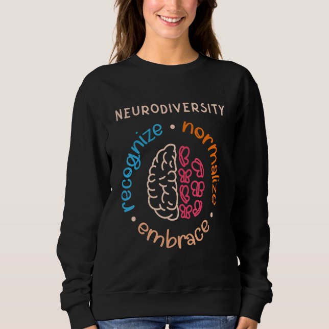 Sweatshirt Autism Awareness Acceptance Neurodiversity Gifts W (Devant)