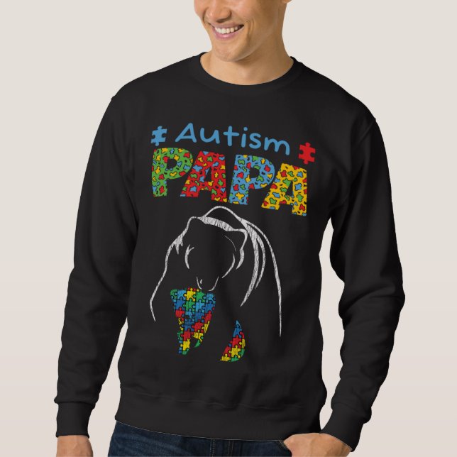 Sweatshirt Autism Awareness Dad Father Autistic Kid Awareness (Devant)