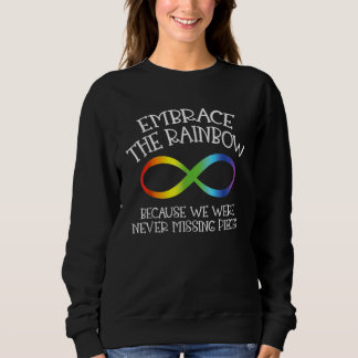 Sweatshirt Autism Awareness Embrace The Rainbow Infinity Anti