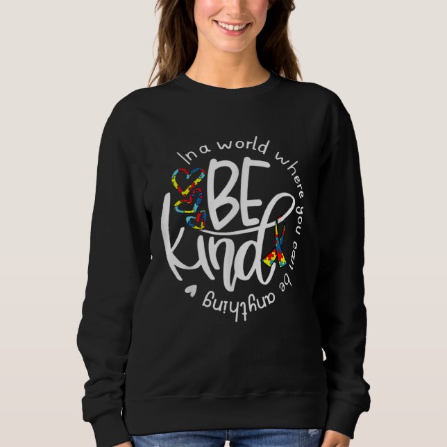 Sweatshirt Autism Awareness Kindness Ribbon Heart  1 (Devant)