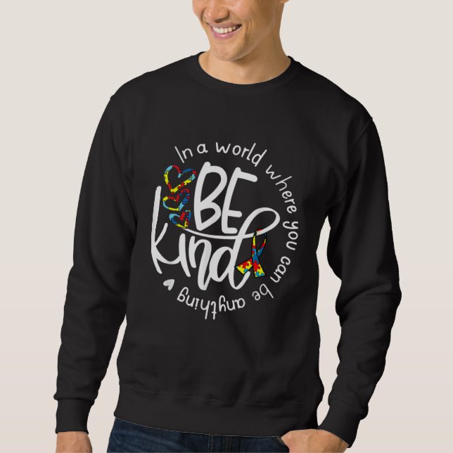 Sweatshirt Autism Awareness Kindness Ribbon Heart  1 (Devant)