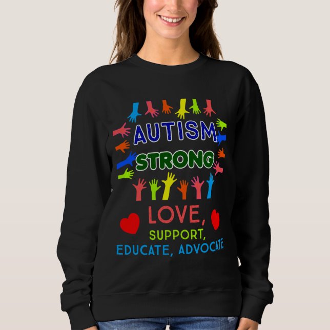 Sweatshirt Autism Love Support (Devant)