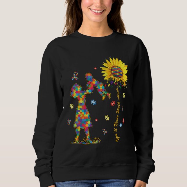 Sweatshirt Autism Mom And Son Autism Awareness Puzzle Piece S (Devant)
