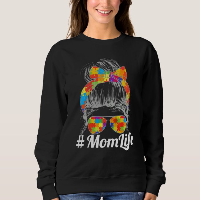 Sweatshirt Autism Mom Support Awareness Autistic Parents Mom  (Devant)