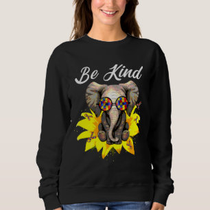 Sweatshirt Autisme Elephant Tournesol Bekind Sensibilisation