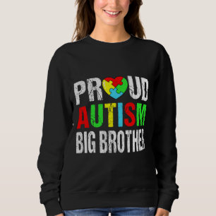 Sweatshirt Autisme Fière et Désireux Big Brother Heart Family